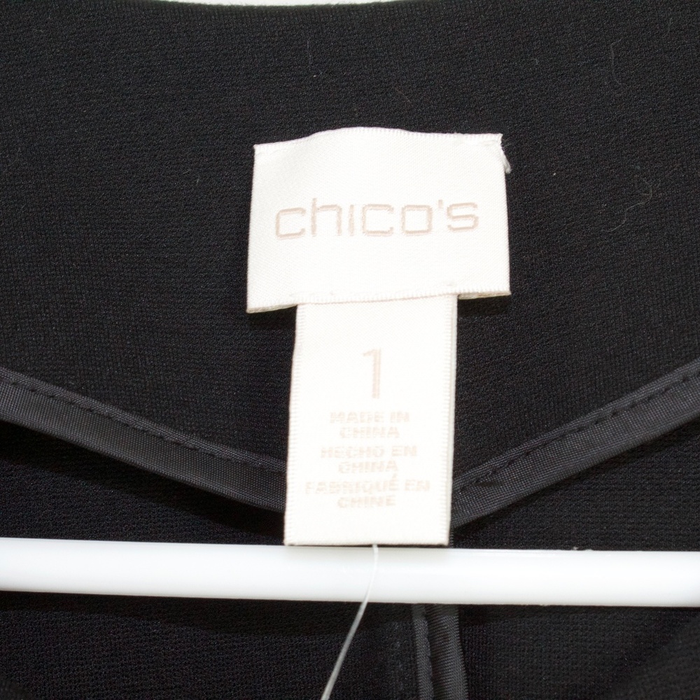NEW Chico Trench Topper Black Jacket Size Medium - Picture 7 of 8